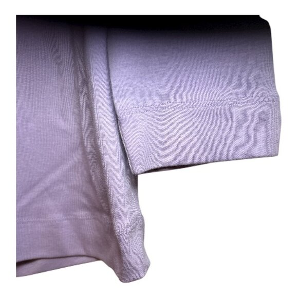 CHICO'S LAVENDER V-NECK 3/4-SLEEVE FLARED HIP 100% COTTON SHIRT SIZE 1 (M) NWOT - Picture 8 of 8